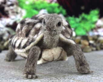 Toto the Tortoise needle felting kit - Large model with detailed photo tutorial