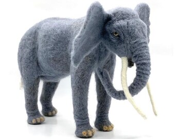 Elon the Elephant needle felting kit - Large model with detailed photo tutorial