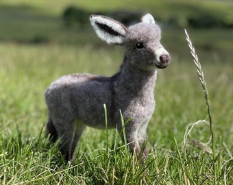 Diego the Donkey needle felting kit - Large model with detailed photo tutorial