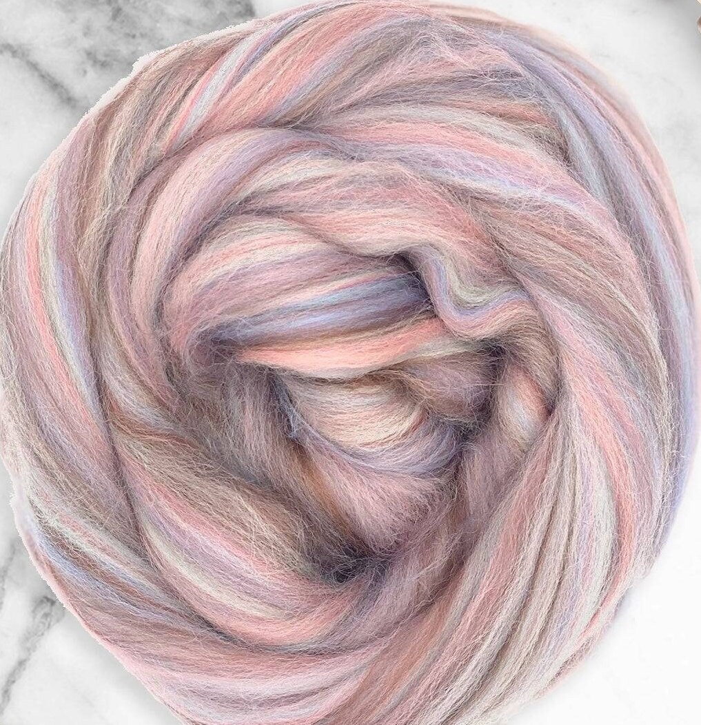 4 Oz Merino/bamboo Swirlywhirly Combed Top 