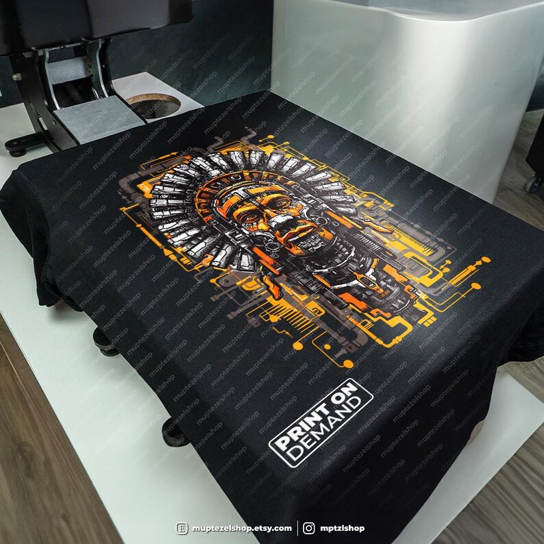 Aztec Mechanical Warrior T-shirt Design for Printing, Sticker, Coffee ...