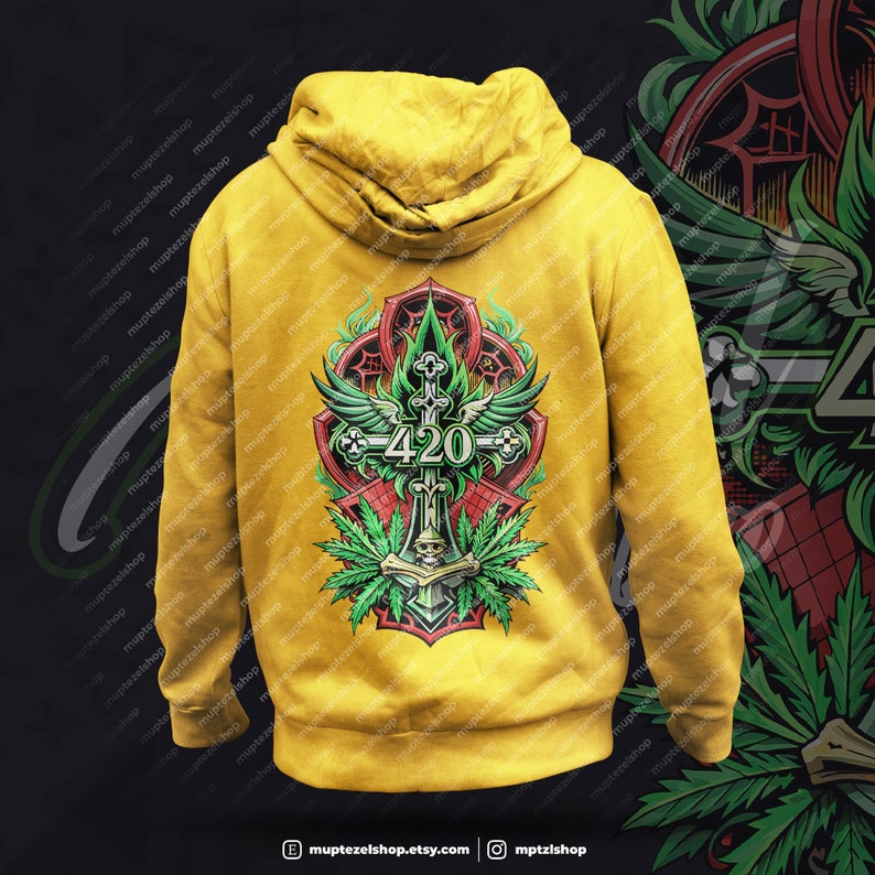 420 Cross Weed T-shirt Design for Printing, Sticker, High Resolution ...