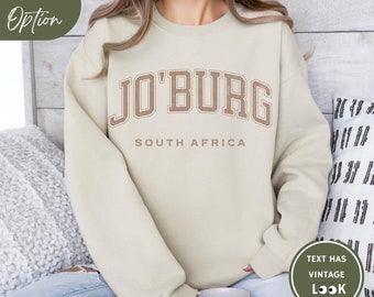 JoBurg-sweater, trui Zuid-Afrika, custom Johannesburg-trui, gepersonaliseerde hoodie Zuid-Afrika, trui SA trui, shirt JoBurg City