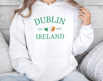Dublin hoodie, aangepaste Ierse sweater, Ierse hoodie, trui Ierse vlag, Shamrock hoodie, Gaelic sweater, shirt St. Patricks Day Gift