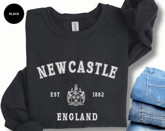 Newcastle Sweatshirt, England University Crewneck, Shirt for Newcastle Fan, British Tourist Sweater, Gift for Graduate UK, Gift for Student
