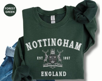 Nottingham Sweatshirt ,  England University Crewneck, Shirt for Nottingham Fan, Gift for Uni Students & Graduates, Britain Travel Shirt