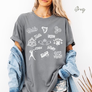 Irisches T-Shirt Komfortfarben Irland T-Shirt Dublin Shirt Keltisches Symbol Top Vintage Fáilte Souvenir Reisegeschenk Keltisches TShirt Irische Geschenkidee