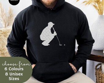 Bluza z kapturem golfowym, bluza golfowa, prezent dla miłośnika golfa, sweter golfowy, męska koszulka golfowa, koszula golfowa, koszulka dla fana golfa, prezent golfowy dla taty, prezent golfowy dla mamy