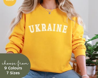 Ukraine Sweatshirt, Ukrainian Hoodie, Ukraine Shirt, Kyiv Crewneck Jumper, Gift for Ukrainian, Support Ukraine Jersey, Ukraine Outfit