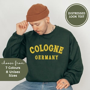 Cologne Germany Sweatshirt, German Crewneck, Cologne Sweater, Custom Sweatshirt, German Gifts, German Cities, Travel Shirt Germany, FC Köln