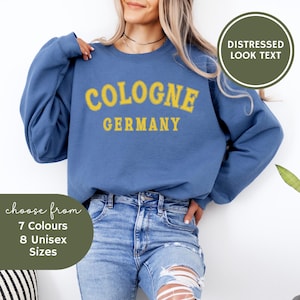 Cologne Germany Sweatshirt, German Crewneck, Cologne Sweater, Custom Sweatshirt, German Gifts, German Cities, Travel Shirt Germany, FC Köln