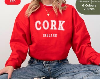 Trui van kurk, trui van Ierland, geschenken van kurk, geschenken van Ierland, top van Cork Ierland, Ierse trui, genealogie-erfgoedcadeau, Iers shirt, T-shirt van Ierland