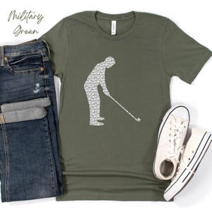 Golf Dad Shirt, Golfer Silhouette Tee, Funny Golf Gift for Him, Father&#39;s Day Present, Men&#39;s Golf T Shirt, Golf Lover Gift Idea, Par Joke