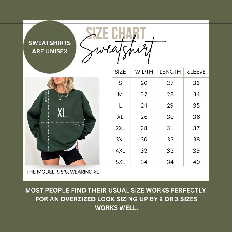 Information Card Size Chart