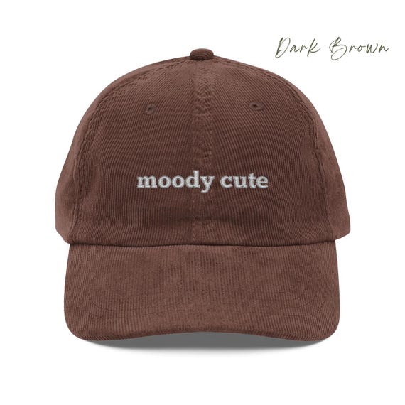 Mental Health Cap, Funny Anxiety Hat, Funny Embroidered Hats, Vintage Corduroy Cap, Funny Ball Caps, Mood Swing Hat, Therapy Humor Gift