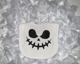 Spooky Halloween Baby Bib (Any Glitter Color)