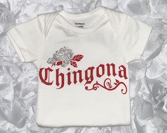 Chingona, Latina Baby Bodysuit, Cute Kids Shirts, Pregnancy Announcement, Baby Shower Gift, Baby Announcement, Vintage Kids, Cute Toddler