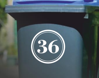 Aangepaste sticker op afvalcontainer | Waterdichte vinylsticker: