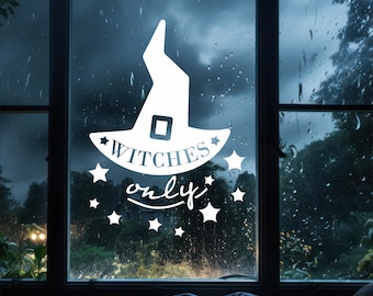 Witches Only Halloween Window Sticker – Spooky Wall Decal