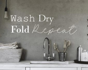 Wall Art Stickers Wash Laundry Kitchen Utility Quote Art Decals Vinyl Home