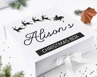 Personalisierte Weihnachten Name EVE GIFT BOX Name Weihnachtsgeschenk Benutzerdefinierte Santa Aufkleber Aufkleber