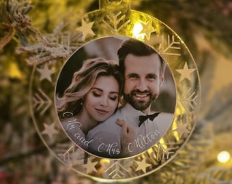 Personalized Photo Christmas Ornament – Custom Acrylic Bauble