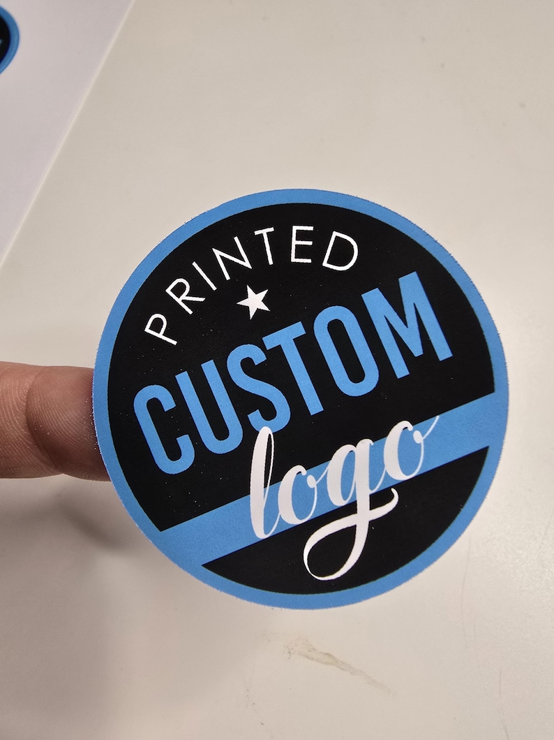 Custom Logo Stickers | Glossy Printed Round Labels - Etsy UK