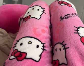 Hello Kitty Pyjamahose Paarhose, Baumwolle Lockere Hose, Sanrio Kawaii Paar passende Pyjamahose, Geschenk für Freundin