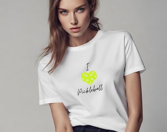 I "heart" Pickleball Bella+Canvas Unisex Crewneck T-shirt Size S-5XL *FREE SHIPPING!*