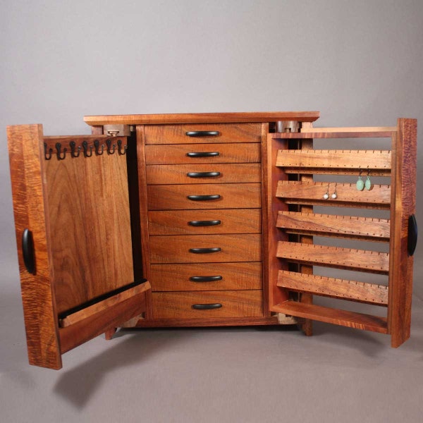 Plan pour armoire à bijoux Plan avec panneaux coulissants rotatifs et 8 tiroirs.  (Plan PDF uniquement, pas de produit physique)