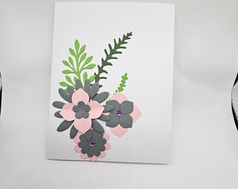 Blank Floral Notecard