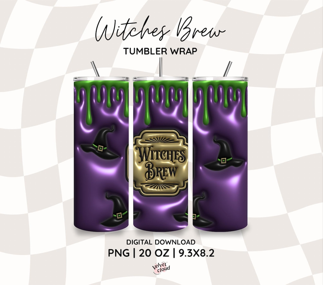 Witches Brew Tumbler Wrap PNG | 20oz Halloween Sublimation Design ...
