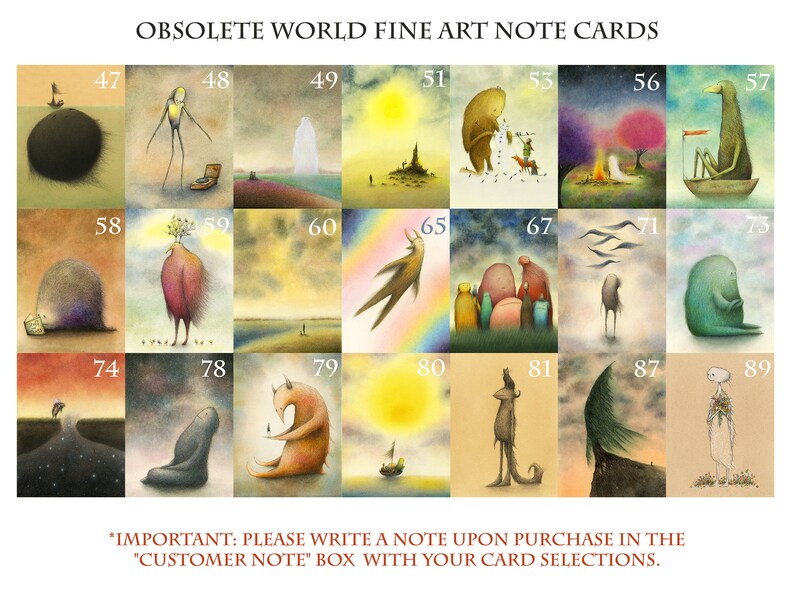 Set Of Obsolete World Note Cards image 2