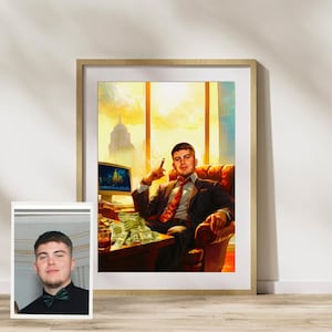 Custom Boss Caricature for Man,Businessman Caricature,Big Boss Cartoon,Personalized Gift,Custom Super Boss