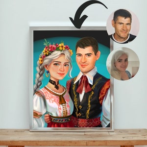 Benutzerdefinierte Paar Karikaturrahmen, Paar Jahrestag Fotogeschenk, personalisierte Jahrestagsgeschenk, Valentinstag Geschenk