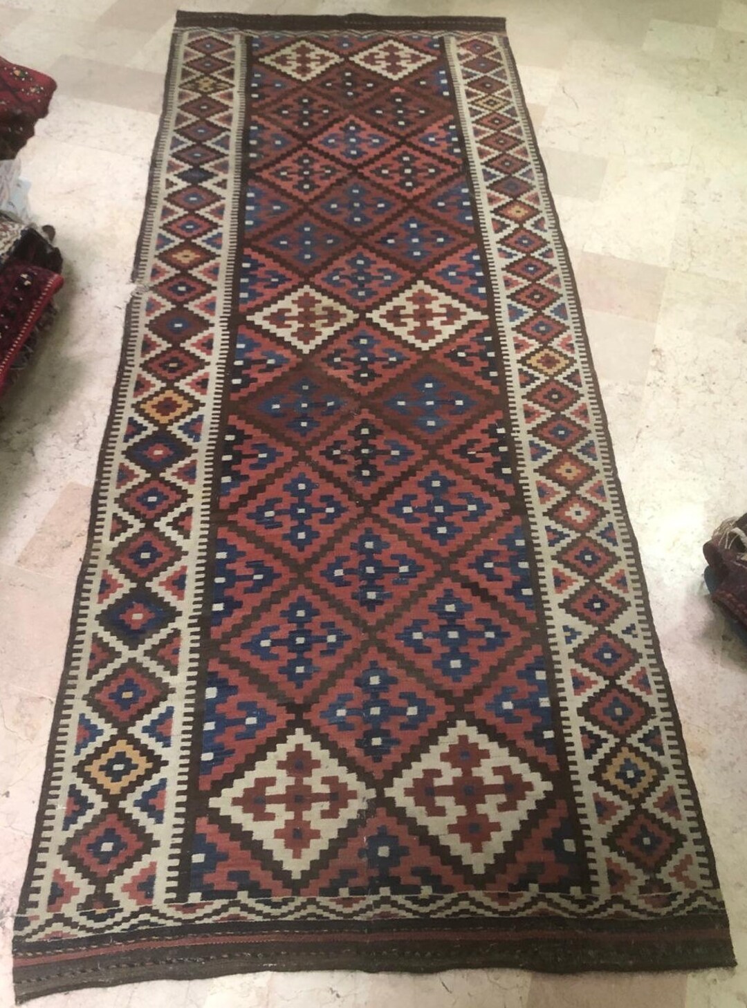 Moldavia Karabakh Balkans Kilim. VINTAGE Rug.organic Dye.famous Brick ...