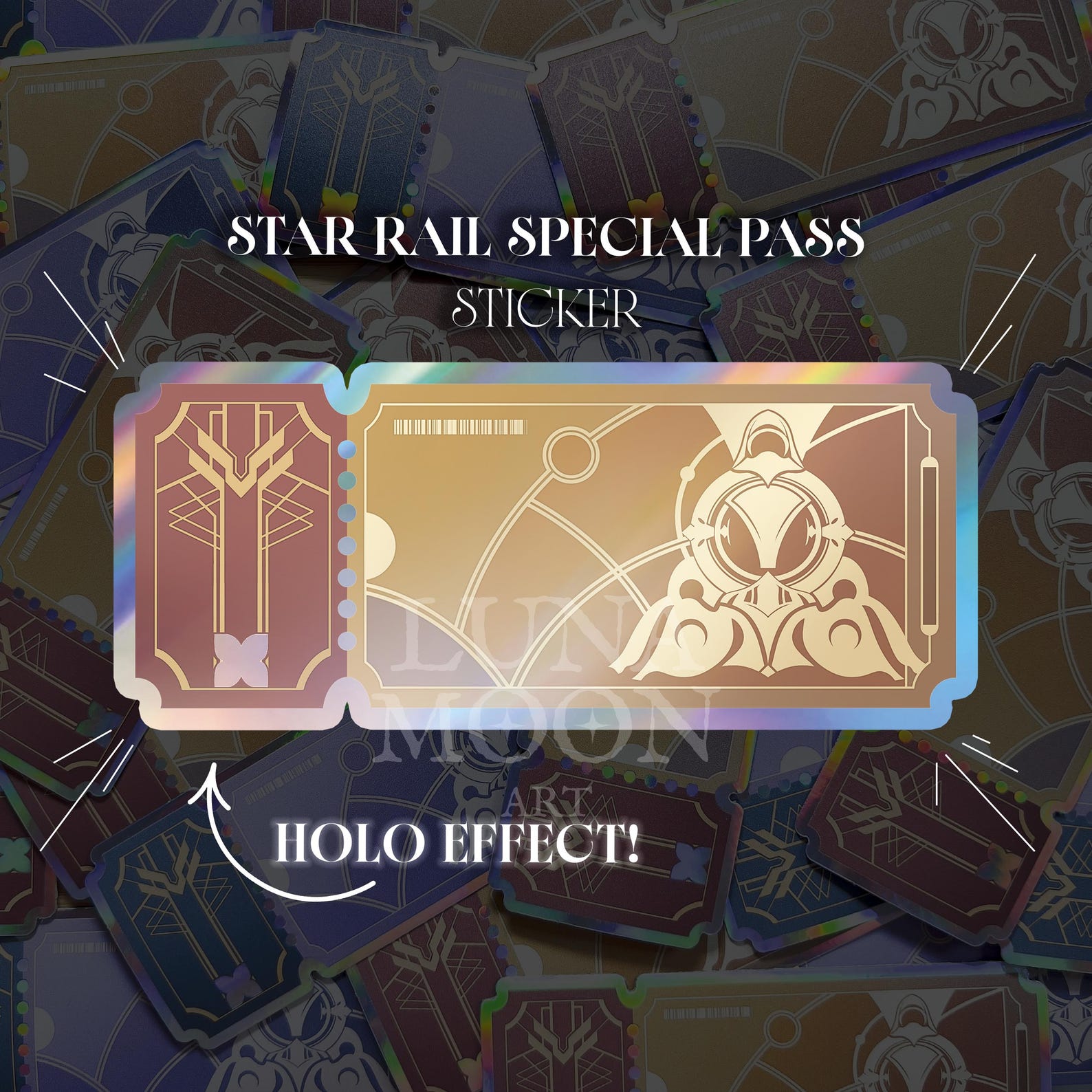 Hsr Train Sticker Honkai Star Rail Warp Holographic Sticker | HSR Holo Sticker | Water ...