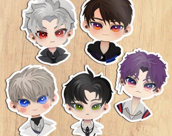 Otome Game Love Interest Stickers - Vinyl Stickers - Sylus, Caleb, Rafayel, Xavier, Zayne | LaDs Stickers