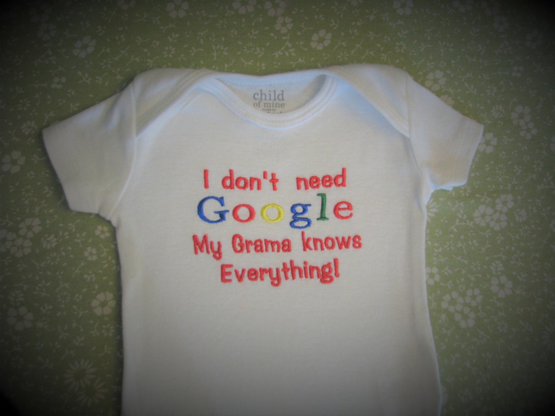 My Gram Knows Everything Personalized Bib or Bodysuit. 3 Sizes - Etsy