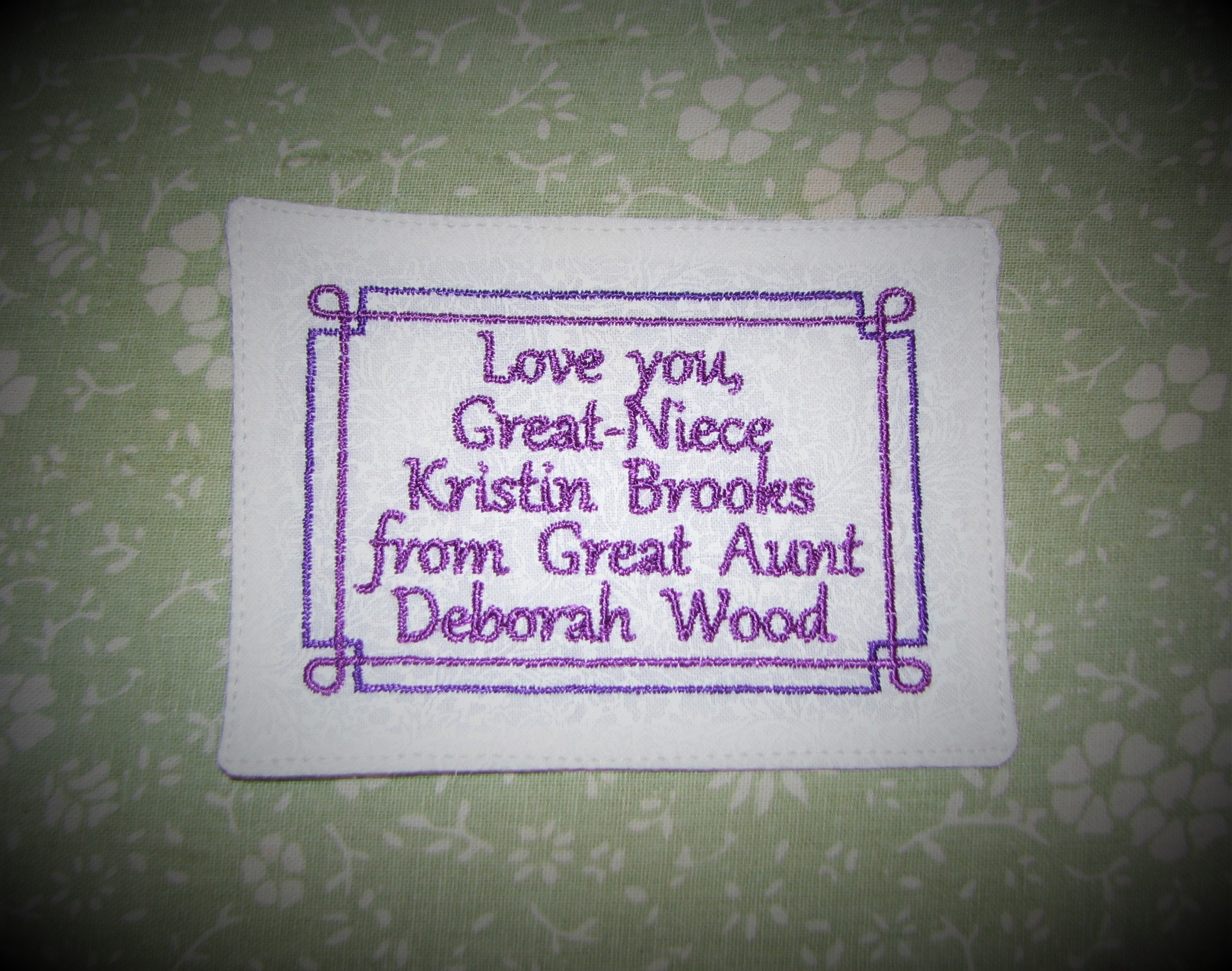 Personalized Custom Embroidered Label. Classic 2 Line Border. Etsy