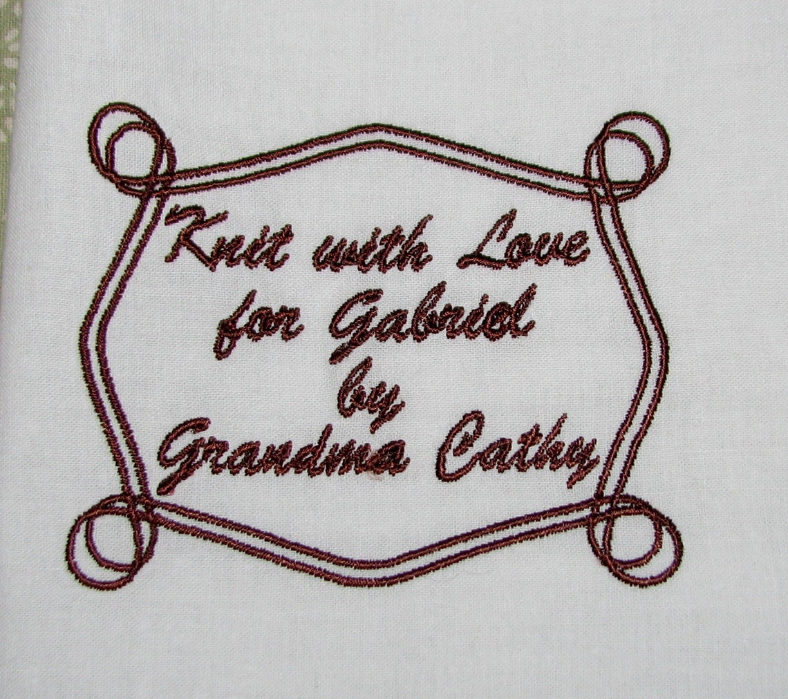 Personalized Custom Embroidered Label. for Quilts Etsy