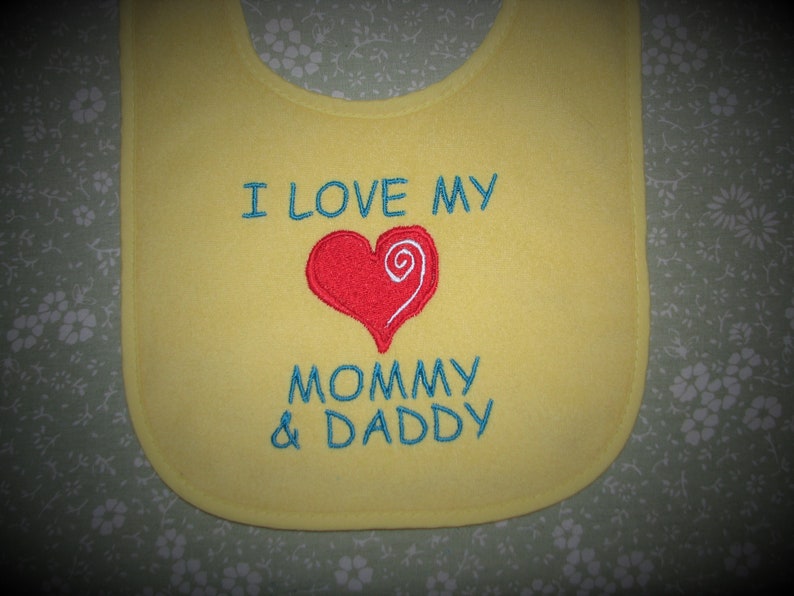 I Love My Mommy and Daddy Personalized Baby Bib or Bodysuit. 3 Etsy
