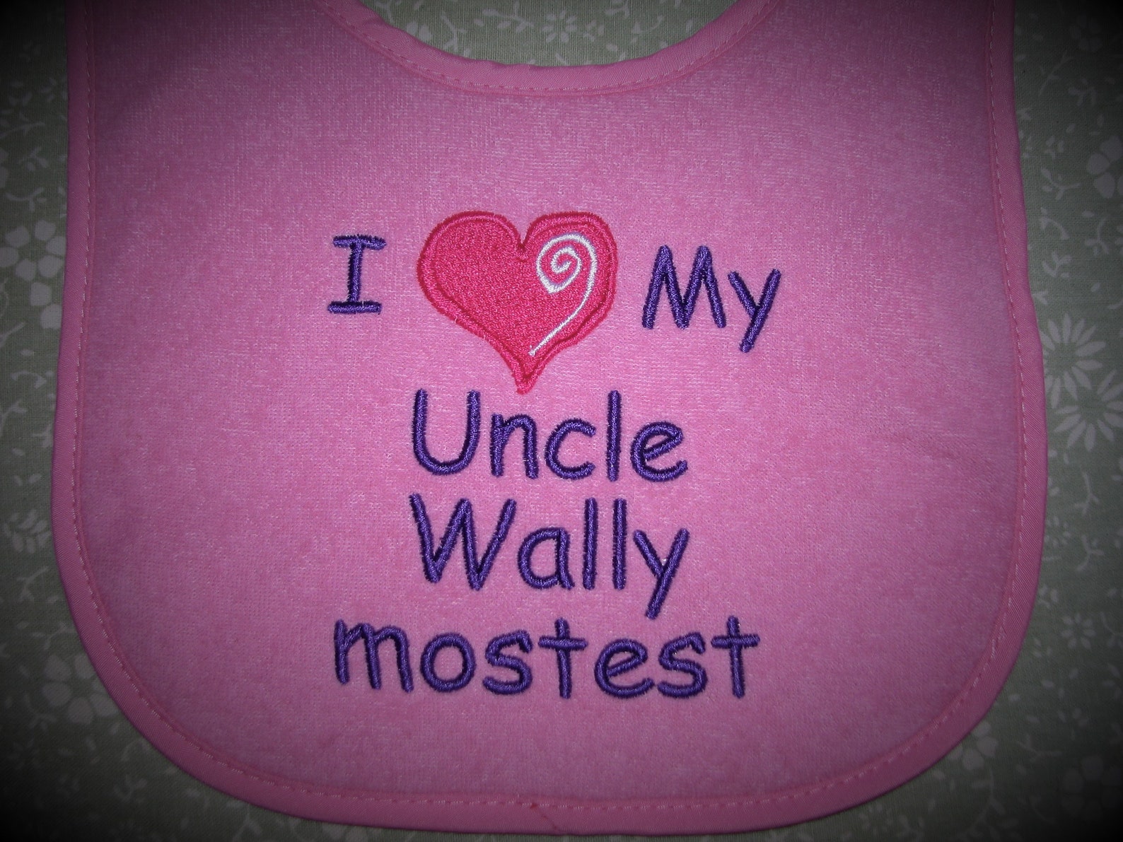 I Heart My Auntie or Uncle Personalized Baby Bib or Bodysuit. Etsy
