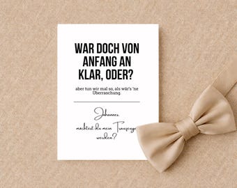 Möchtest du mein Trauzeuge werden? – Trauzeugenkarte personalisiert | Hochzeit Karte | Trauzeugen fragen
