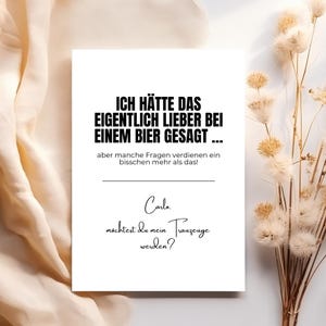 Veux-tu être mon témoin ? – Carte de témoin personnalisée | Faire-part de mariage | Questions pour les témoins