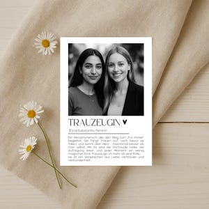 Would you be my maid of honor? – Bridesmaid | Best man card | Personalized with photo | Wedding card | Ask maid of honor
