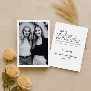 Photo personnalisée pour demoiselle d'honneur – Surprise – Serez-vous ma demoiselle d'honneur ? – Cadeau de mariage | Carte