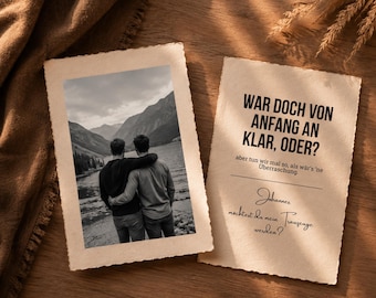 Trauzeugen fragen – Trauzeugenkarte mit Foto personalisiert | Hochzeit Karte | Möchtest du mein Trauzeuge werden?