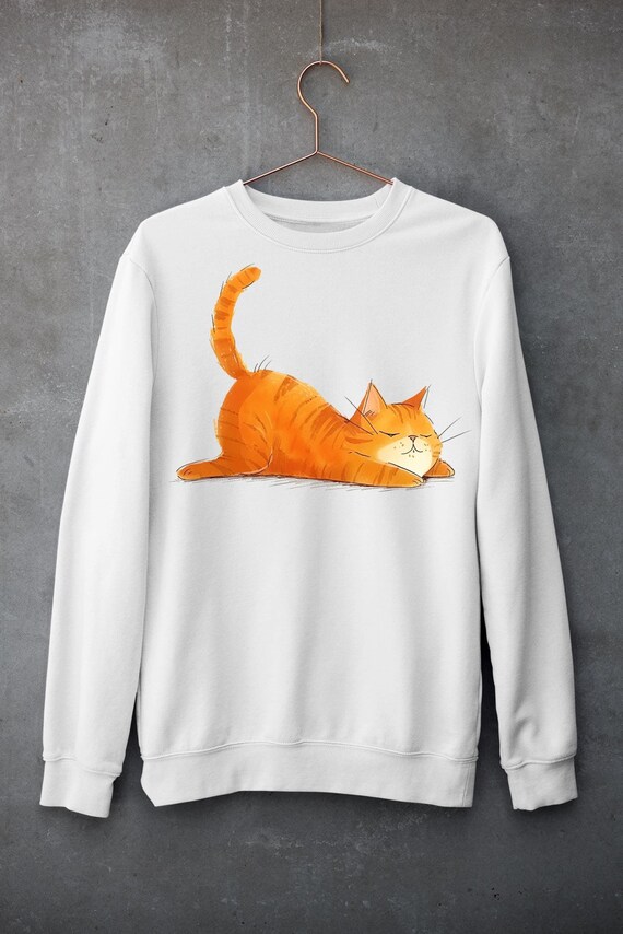 Orange cat sweater hotsell