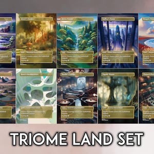 Triome Proxy Lands Set - MTG Proxy Set for Commander EDH - Jetmir&#39;s Garden, Raffine&#39;s Tower, Xander&#39;s Lounge